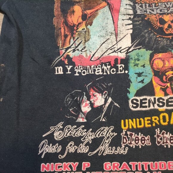 Vintage 2005 Taste Of Chaos Tour Festival T Shirt Small/Med Y2K Grunge Emo Metal - Picture 13 of 16